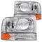 Anzo Usa 99-04 SD/00-04 EXCURSION HEADLIGHTS CHROME WITH CORNER AMBER DRIVE/PAS 111081 - alternate 1